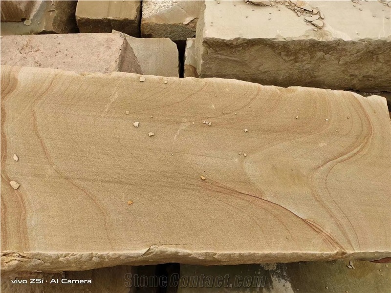 Chinese Yellow or Buff Sandstone Blocks & Rocks