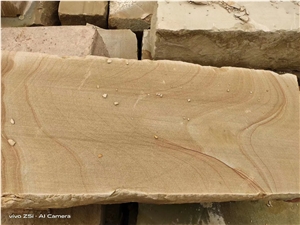 Chinese Yellow or Buff Sandstone Blocks & Rocks