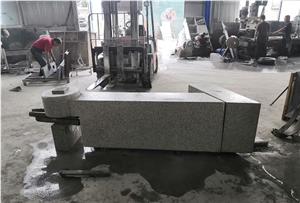 G350 White Rust Stone Steps Granite Bushhammered Stair Steps