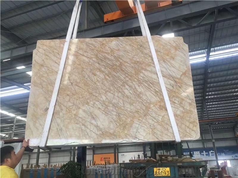 Greece Golden Spider Marble Gold Polished Big Slab