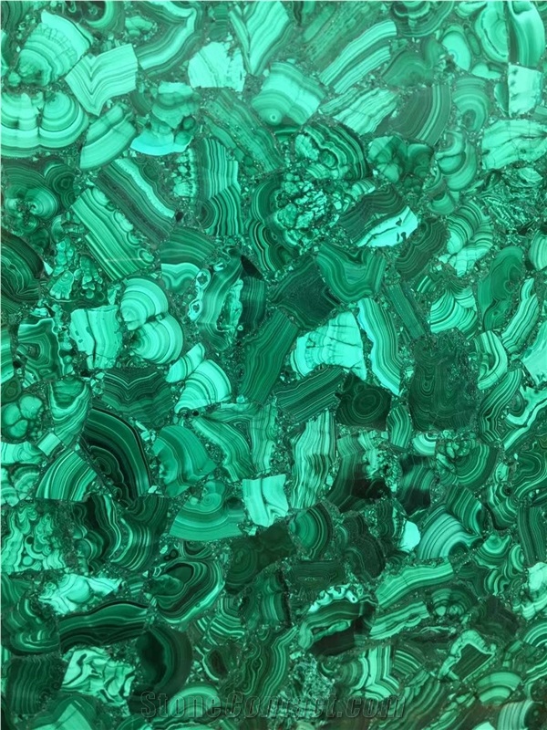 Green Agate Semiprecious Stone Polished Worktops