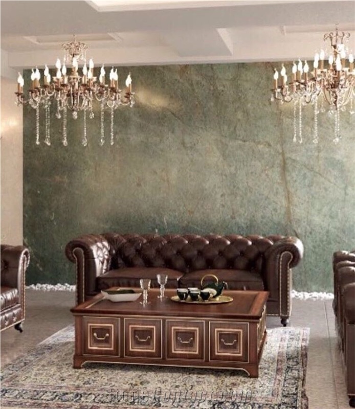 Iran Montage Green Granite Slabs Polished Wall Covering