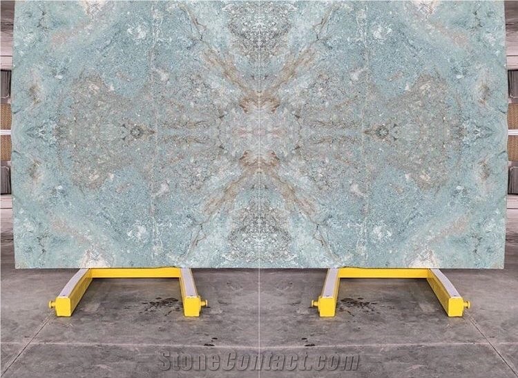 Iran Montage Green Granite Slabs Polished Wall Covering