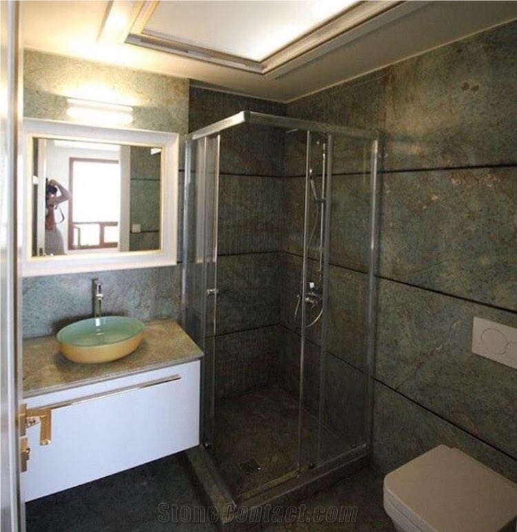 Iran Montage Green Granite Slabs Polished Wall Covering