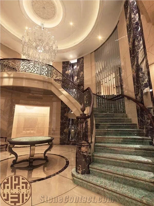 Iran Montage Green Granite Slabs Polished Wall Covering