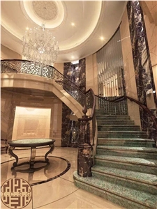 Iran Montage Green Granite Slabs Polished Wall Covering