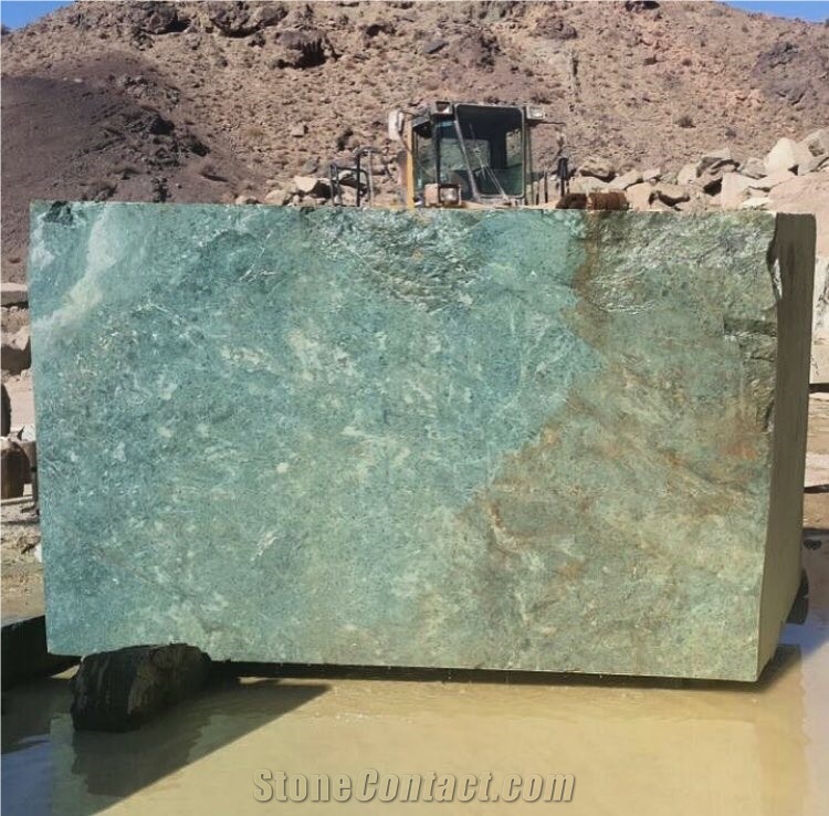 Iran Montage Green Granite Quarry Blocks