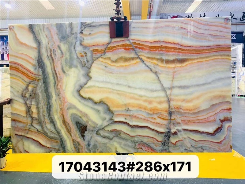 Iran Multicolor Onyx Slabs Polished Wall