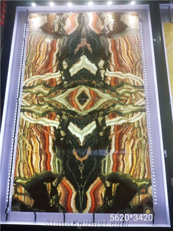 Iran Multicolor Onyx Slabs Polished Wall