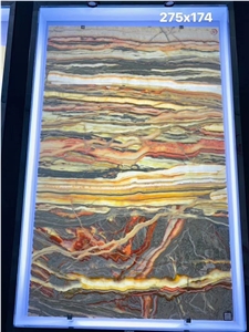 Iran Multicolor Onyx Slabs Polished Wall