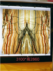 Iran Multicolor Onyx Slabs Polished Wall