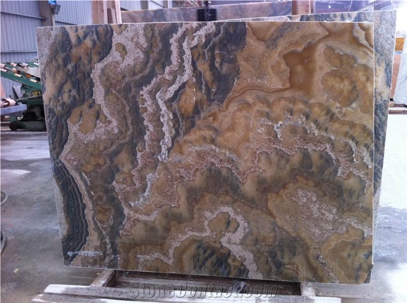 Iran Smoky Grey Onyx Slabs-Polished