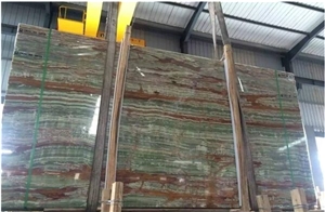Pakistan Bamboo Green Onyx Tiles -Polished