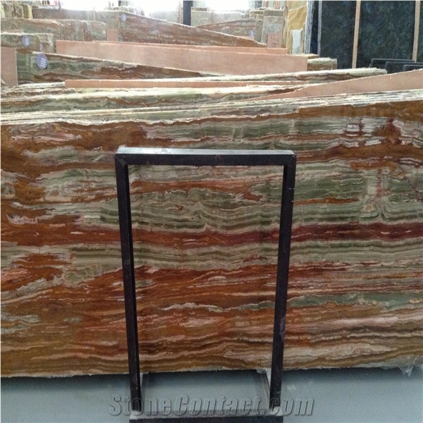 Pakistan Bamboo Green Onyx Tiles -Polished