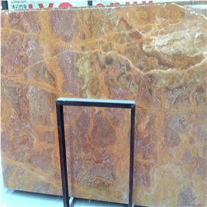 Pakistan Tiger Onyx Slabs Gold  Wall Cladding