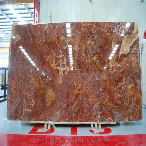 Pakistan Tiger Onyx Slabs Gold  Wall Cladding