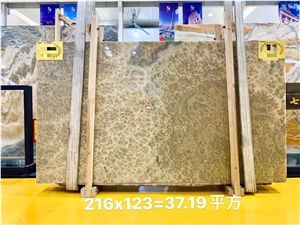Pakistan Tiger Onyx Yellow Polished Big Slabs
