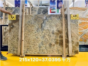 Pakistan Tiger Onyx Yellow Polished Big Slabs