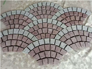 Red Porphyry Flamed and Split Cobblestone Pavers
