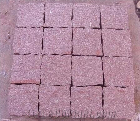 Red Porphyry Flamed Garden Stepping Pavements
