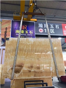 Yellow Rosin Jade Onyx Slabs -Polished