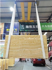 Yellow Rosin Jade Onyx Slabs -Polished