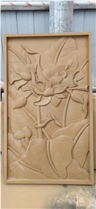 Sichuan Yellow Sandstone Honed Engravings Relievos