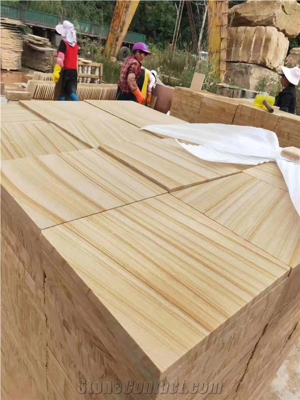 Sichuan Yellow Sandstone Polished Flower Pots