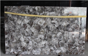 Smoky Crystal Polished Semiprecious Stone Slabs