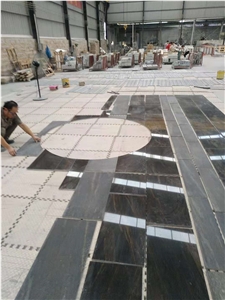 Sri Lanka Brown Granite Tiles Polished Floor Covering