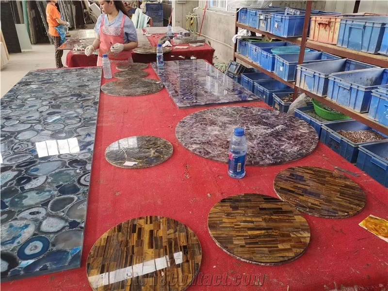 Tiger Eye Gold Polished Semiprecious Stone Slabs