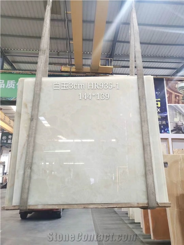 White Onyx Polished Big Slabs & Wall Cladding