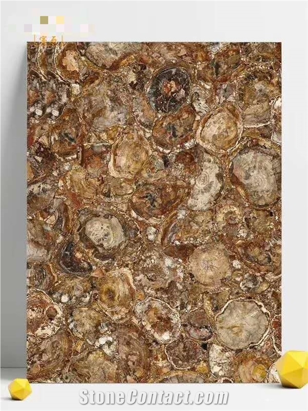 Yellow Agate Polished Semiprecious Stone Slabs