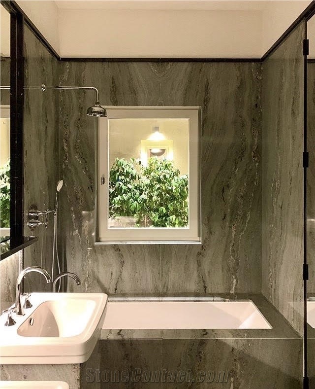Verde Viana Marble Slabs, Green Antique Marble