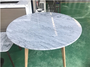 Carrara White Marble Backed Honeycomb Table Tops