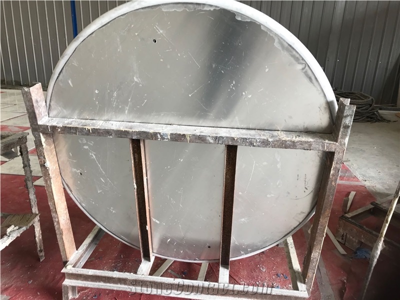 Carrara White Marble Backed Honeycomb Table Tops