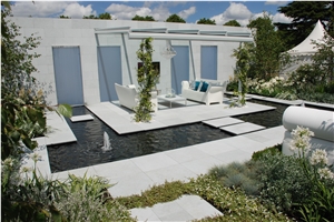 Azure Sandblasted Limestone Tiles