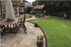 Camel Dust Sandstone Patio Walkway Riven Paving
