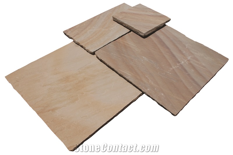 Camel Dust Sandstone Patio Walkway Riven Paving