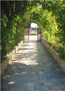 Charcoal Tumbled Hand Cut Paving Setts