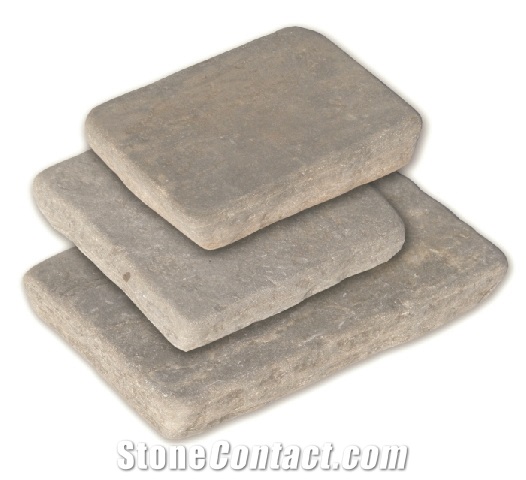 Charcoal Tumbled Hand Cut Paving Setts
