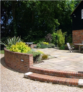 Heather Autumn Brown Sandstone Tumbled Paving