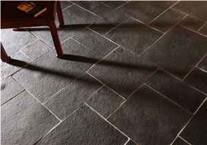 Lime Black Riven Finish Tiles & Slabs