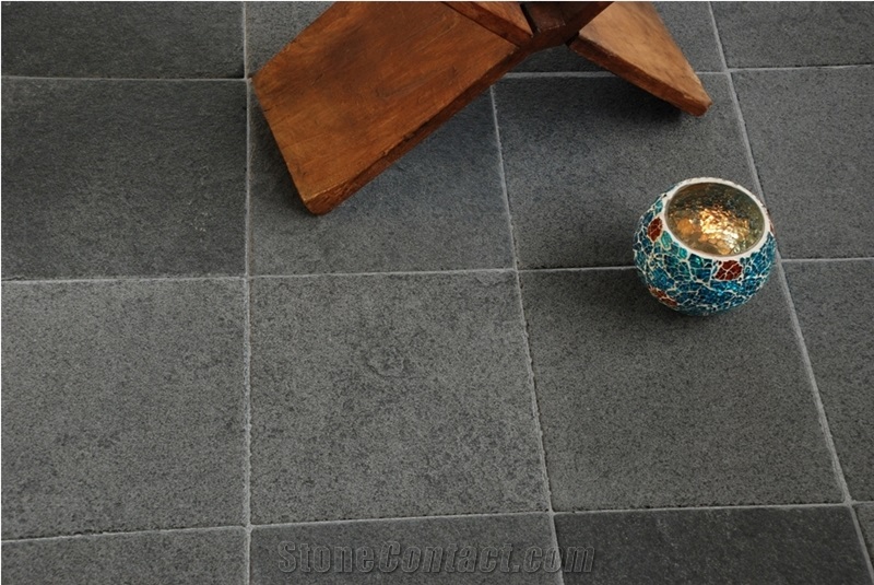 Lime Black Textured Finish Tiles & Slabs