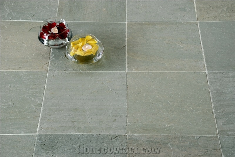 Lime Green Riven Finish Tiles & Slabs