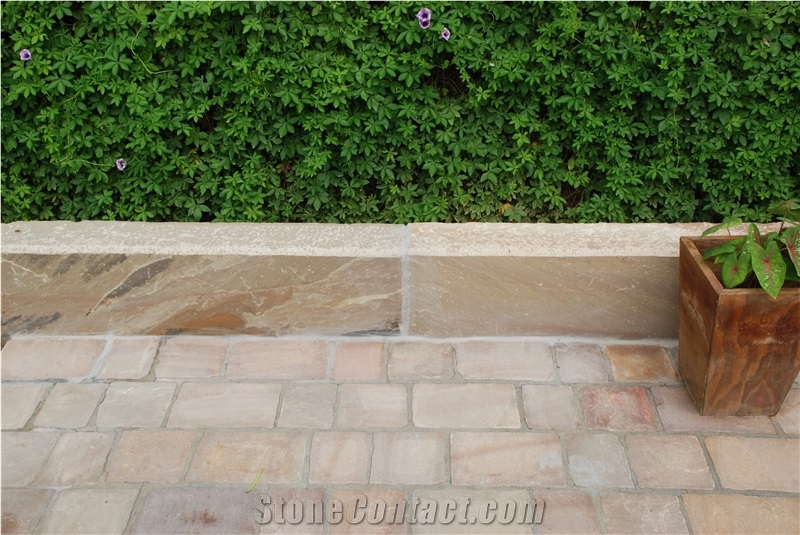 Ochre Brown - Straight Natural Stone Kerbstone