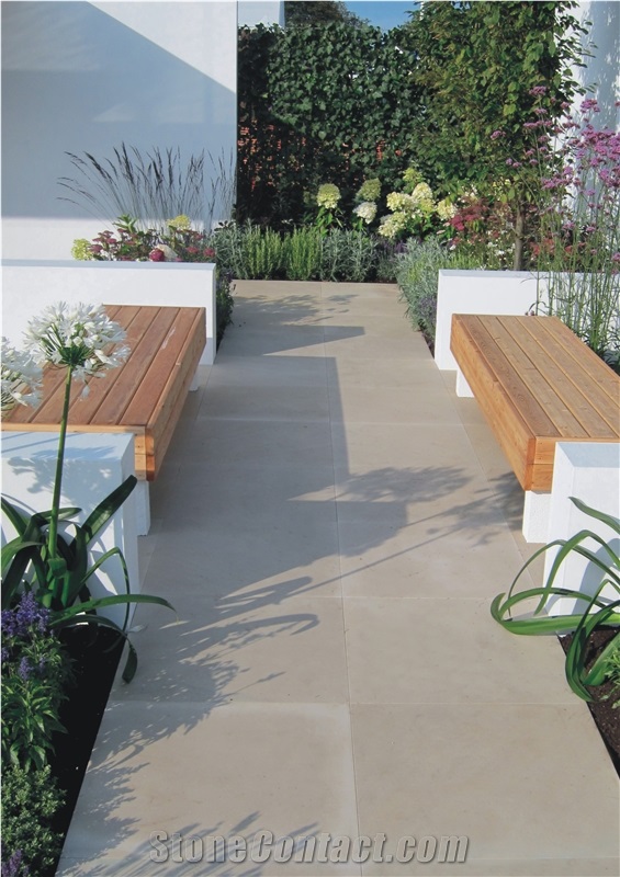 Rimini Mint Beige Sandstone Patio Paving Tiles
