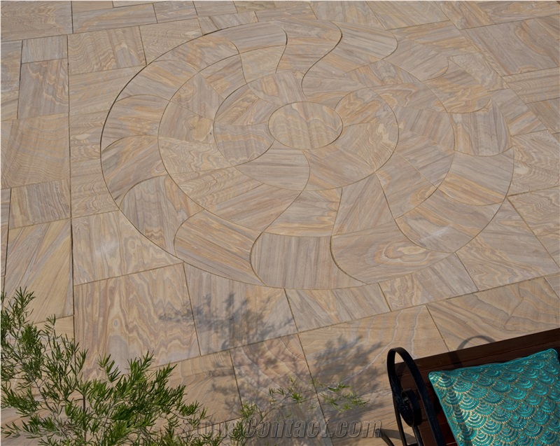Rufina Honed - Mirage Elegance Circle Patio Paving