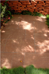 Sunset Red Riven Paving Mandana Red Sandstone Pavement