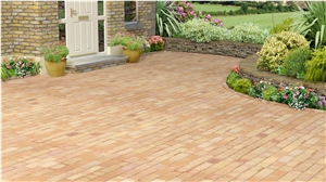 Yellow Gold Sawn Tumbled Paving Block Setts